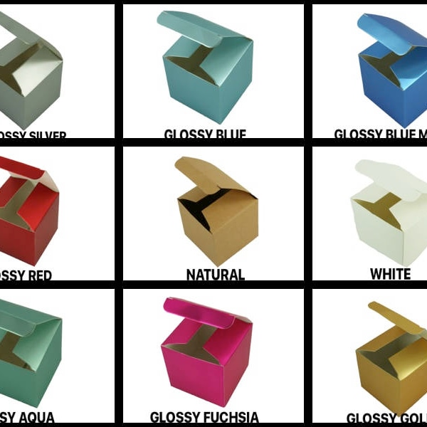 Fold-up Favor Gift boxes 3" x 3" x 3" Cube