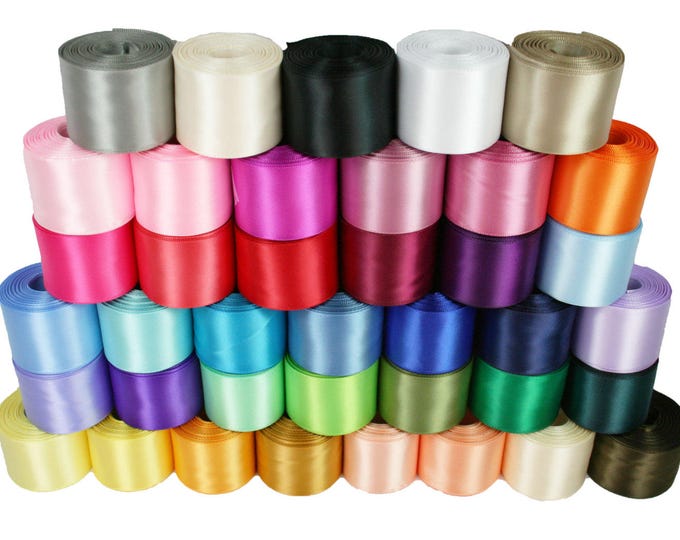 Rolled up 1-1/2 SINGLE FACE SATIN Ribbon 100% Polyester - Etsy