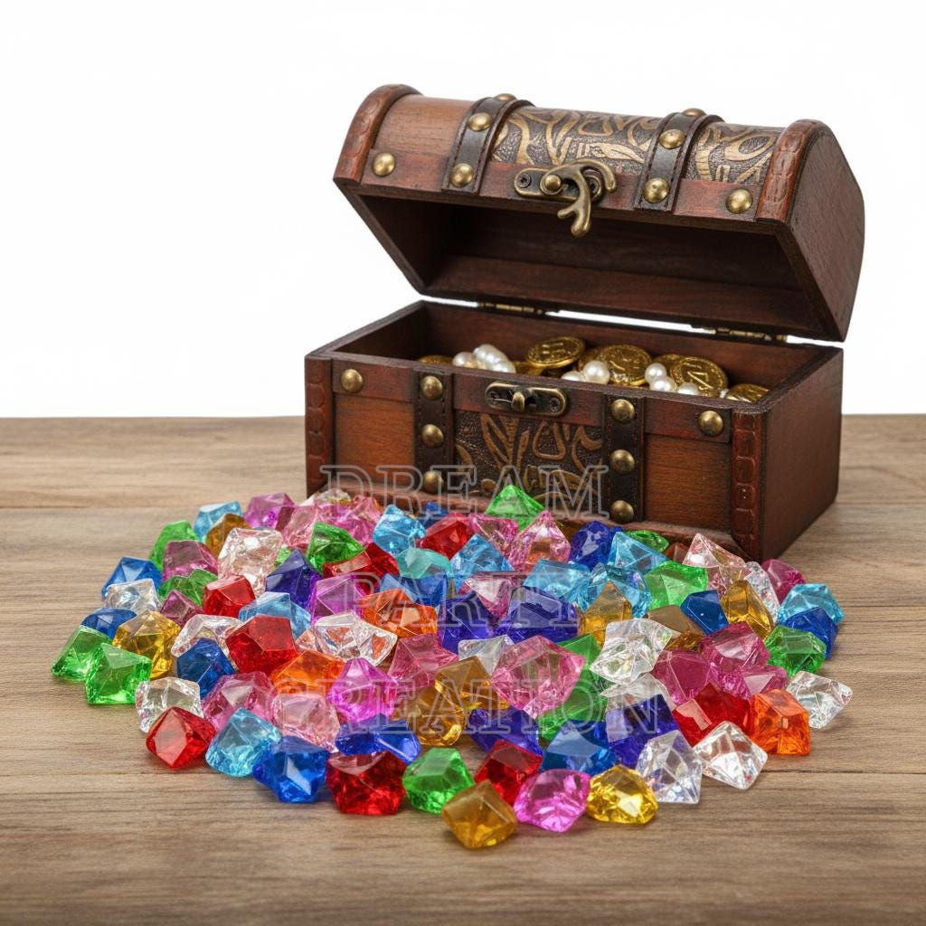 Bulk Pirate Jewels and Gems Ice Rocks ONLY Prop Assorted Colors in