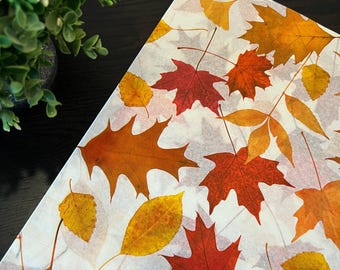 AUTUMN FALL LEAVES Design Gift Grade Tissue Paper Sheets Choose Size & Package Amount