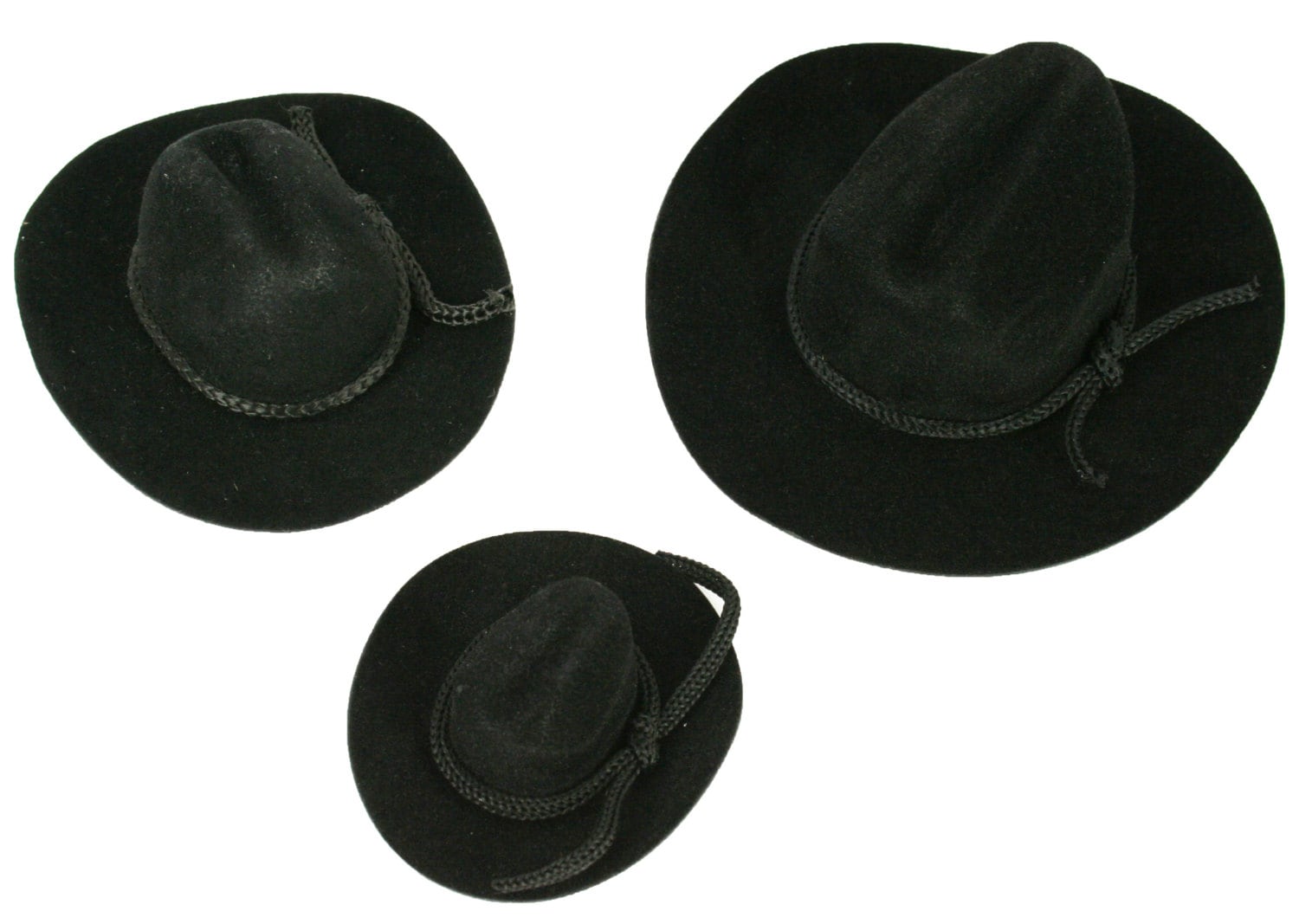 Mini BLACK Felt COWBOY HAT Western 