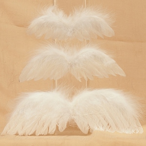 Doll Size FEATHER ANGEL WINGS No Straps Choose Size