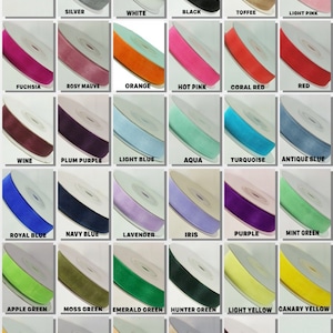 PLAIN 5/8&quot; Organza PLAIN Sheer Ribbon 100% nylon Choose Color & Yards Amount