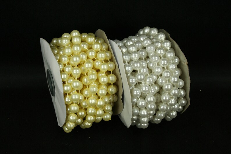 10mm String Faux Pearl Beads Garland 1 Spool 18 Feet Total Etsy