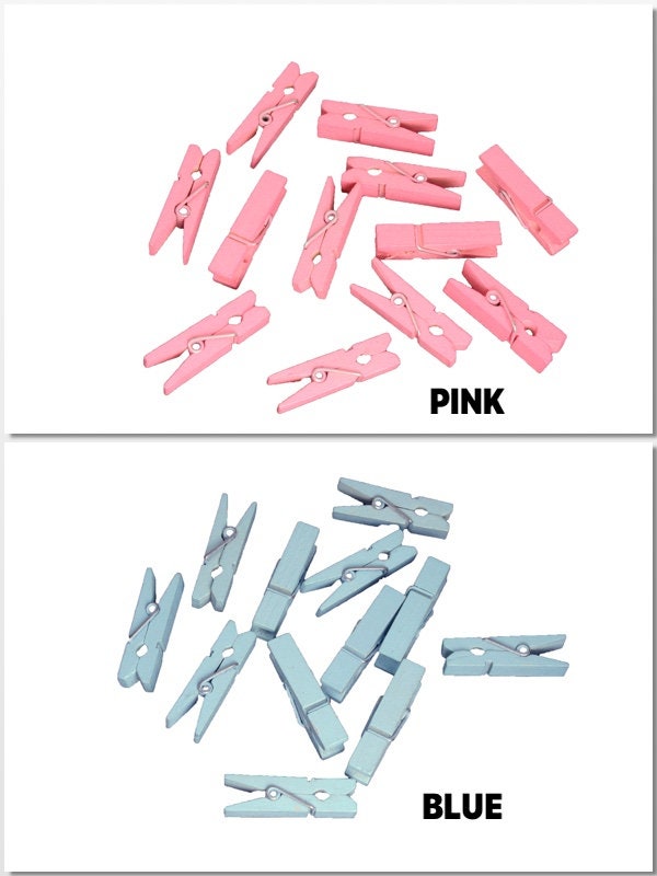 Clothes Pins Mini Clothespins Colored - Pink Wooden Small