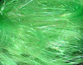 Iridescent APPLE GREEN Angel Hair Foil Shred Gift Box Easter Basket Filler 0.25MM Choose  Package Amount