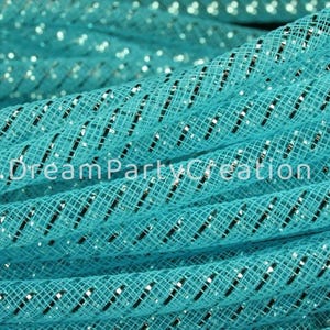 8MM Deco Mesh Tubing Flexible CYBERLOX Tube Party & Holiday Decor Choose Color and Yardage Amount image 4