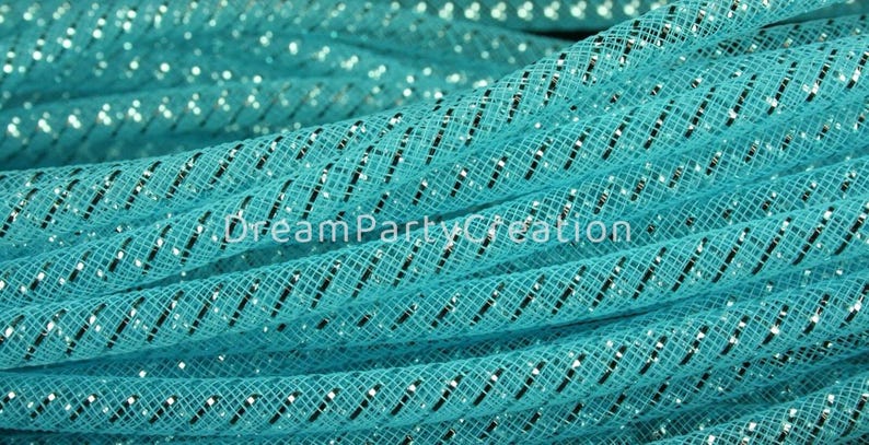 8MM Deco Mesh Tubing Flexible CYBERLOX Tube Party & Holiday Decor Choose Color and Yardage Amount image 4