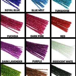 6mm Metallic Chenille Stems / Pipe Cleaners 20pk 6mm Metallic Chenille Stems / Pipe Cleaners 20pk