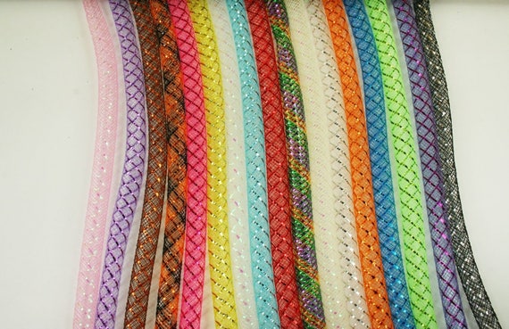 8MM Deco Mesh Tubing Flexible CYBERLOX Tube Party Wedding Decor 7 Yards Etsy