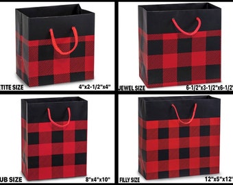 for Christmas or Lumberjack Party Set of 10 Wine Gift Bags with Handles Red Buffalo Check for Christmas or Lumberjack Party Set of 10 Wine Gift Bags with Handles Red Buffalo Check