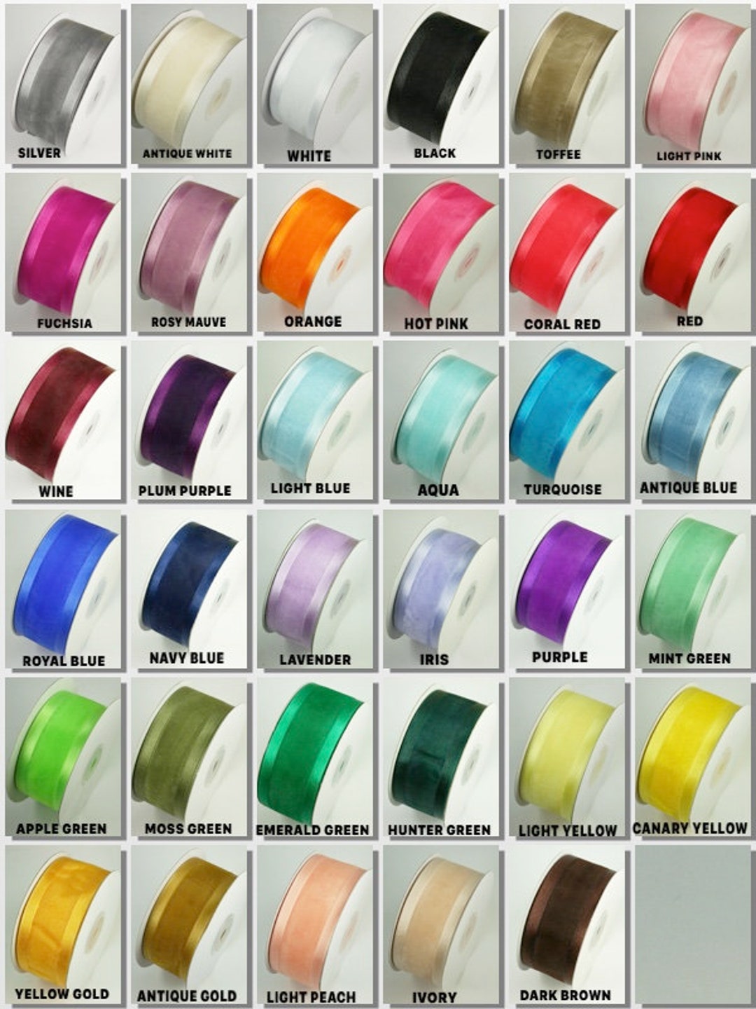 12 Rolls 300 Yards 1 Inch Satin Ribbon Assorted Colors - 25 Yards/Roll,  Ribbon for Gift Wrapping Girl Hair Bow, Ribbons for Crafts Party Wedding  Decor