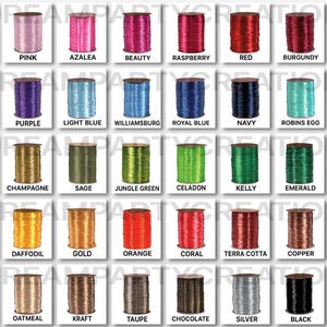 1/4&quot; PEARLIZED Synthetic Raffia Ribbon Expands To 1-1/4&quot; Width Choose Color & 10 Yds or 100 Yds
