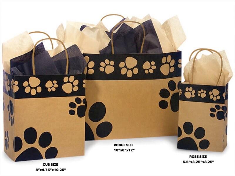 Dalmatian Dots Paper Gift Bag, Vogue 16x6x12, 25 Pack