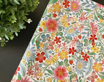 HAPPY WILDFLOWERS Design Print Gift Grade Tissue Paper Sheets Choose Size & Package Amount