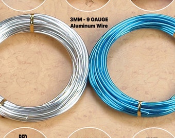 Aluminum Wire Crafting, Floral or Jewelry Making embellishments 10 Yards Choose Size & Color (CLOSEOUT)