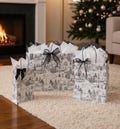 WINTER TOILE Design Shopping Gift Paper ((Bag Only)) Choose Size