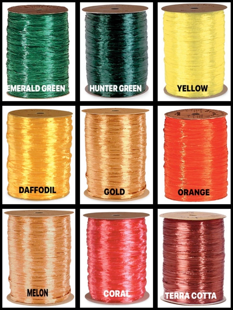 1/4 PEARLIZED Synthetic Raffia Ribbon Expands To Etsy