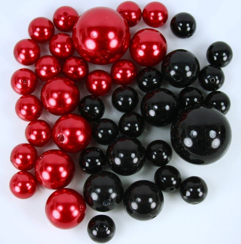 HALLOWEEN SET of Vase Fillers 84 Assorted Faux Pearl Beads Etsy