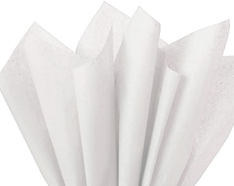 100 SHEETS OF WHITE ACID FREE TISSUE PAPER 375x500mm