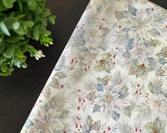 SNOWDRIFT FLORAL Design Print Gift Grade Tissue Paper Sheets Choose Size & Package Amount