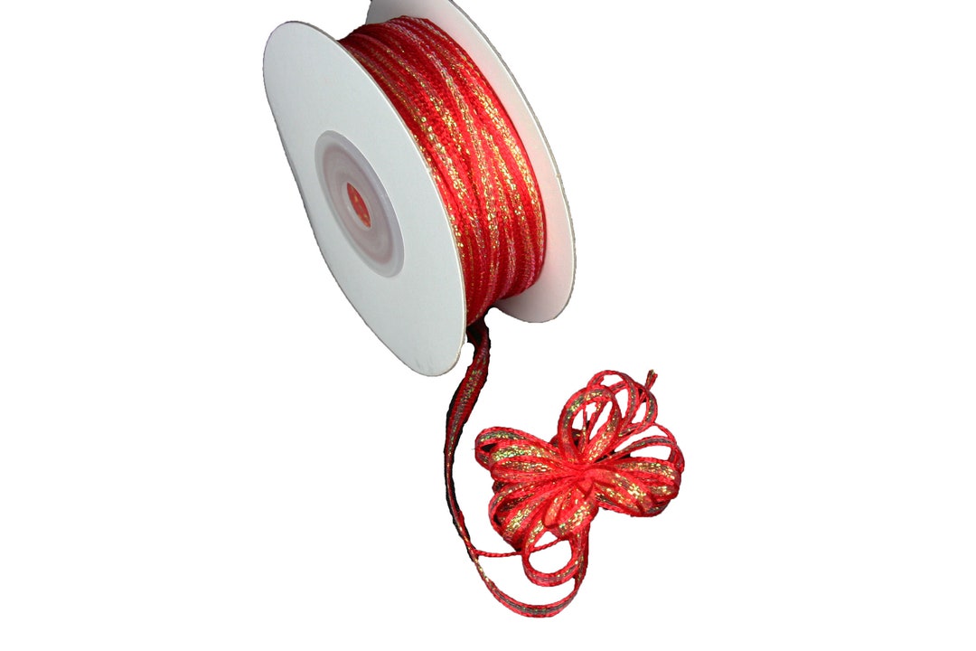 1/8 Nylon Iridescent RED Pull String Bow Ribbon 50 Etsy