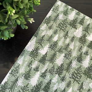 SNOWY PINES Design Gift Grade Tissue Paper Sheets Choose Size & Package Amount