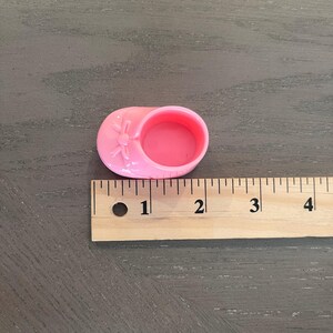 Small 1-7/8" Plastic Baby Bootie Shoe (Pack of 6) for Baby Shower Party Favor, Gift box embellishment Choose Color immagine 5