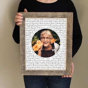 Memorial Service Frame Display for Guestbook Table- Sympathy Gift for Friend who lost Mother, Funeral Memorial Frame, Memorial Frame Gift
