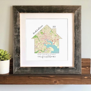 Housewarming Gift, Our First Home, House Map, First Home Gift for Couple, Personalized Map Art, Personalized House Warming Gifts, New Home