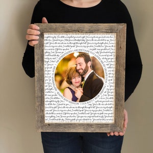 Personalized Mothers Day Gift with Photo and Song Lyrics Wedding Day photo Gift for Mom, Custom Gift for Mom from Daughter, Mom Gifts image 3