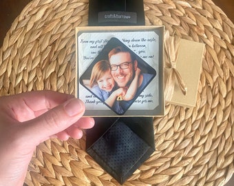 Photo Patch for Dad's Tie- Gift for Dad on Wedding Day, Tie Gifts for Father of the Bride, Sentimental Dad Gifts, Unique Picture Gifts