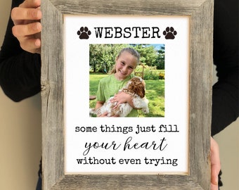 Personalized Pet Frame- Dog Mom Gift, Dog Dad Gift, Christmas Gift for Pet Lover, Pet Sympathy Gift, Pet Loss Gifts, Dog Lover Frame