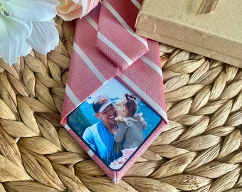 Custom Photo Patch for ties- Dad Gifts, Tie Patch for Grandpa, Wedding Day, Father of the Bride, Father's Day,  Anniversary Gift for Him