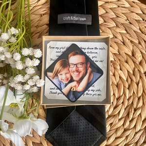 Photo Patch for Dad's Tie Gift for Dad on Wedding Day, Tie Gifts for Father of the Bride, Sentimental Dad Gifts, Unique Picture Gifts image 10