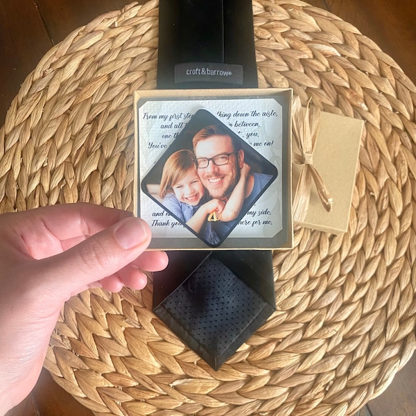 Photo Patch for Dad's Tie- Gift for Dad on Wedding Day, Tie Gifts for Father of the Bride, Sentimental Dad Gifts, Unique Picture Gifts