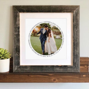 Wedding Picture Frame Personalized Frame With Wedding Photo - Etsy