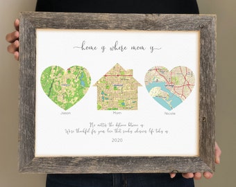 Home is Where Mom Is- Unique Gifts for Mom, Mothers Day Gift Ideas, Long Distance Gift for Mom from Daughter, Meaningful Gifts for Mother