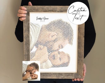 Special Song Lyrics turned into Picture- Father-Daughter Picture Gifts, Fathers Day Gift for Dad from Daughter, Creative Family Portrait