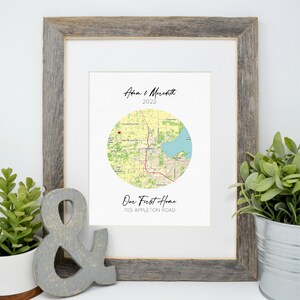 Personalized Housewarming Gifts, Personalized Home Map, First Home Gift for Couple, Home Sweet Home, Our First Home, House Map, New Home image 3