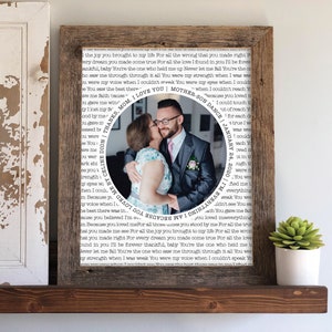 Personalized Mothers Day Gift with Photo and Song Lyrics Wedding Day photo Gift for Mom, Custom Gift for Mom from Daughter, Mom Gifts image 2