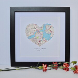 Wedding Gift for Long Distance Couple Bridal Shower Gift, Map Wedding Gift, Gift for Bride, Gift for Groom, International Wedding, Map image 3