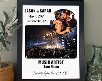 Concert Memory Gift for Boyfriend Girlfriend Gifts Concert Souvenir Frame for someone who loves  Music Tour Frame for Couple