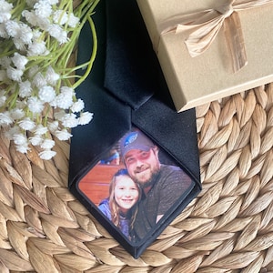 Photo Patch for Dad's Tie Gift for Dad on Wedding Day, Tie Gifts for Father of the Bride, Sentimental Dad Gifts, Unique Picture Gifts image 9