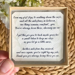 Photo Patch for Dad's Tie Gift for Dad on Wedding Day, Tie Gifts for Father of the Bride, Sentimental Dad Gifts, Unique Picture Gifts image 2