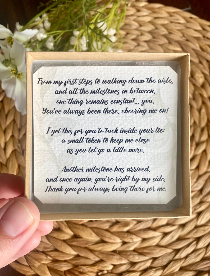 Photo Patch for Dad's Tie Gift for Dad on Wedding Day, Tie Gifts for Father of the Bride, Sentimental Dad Gifts, Unique Picture Gifts image 2