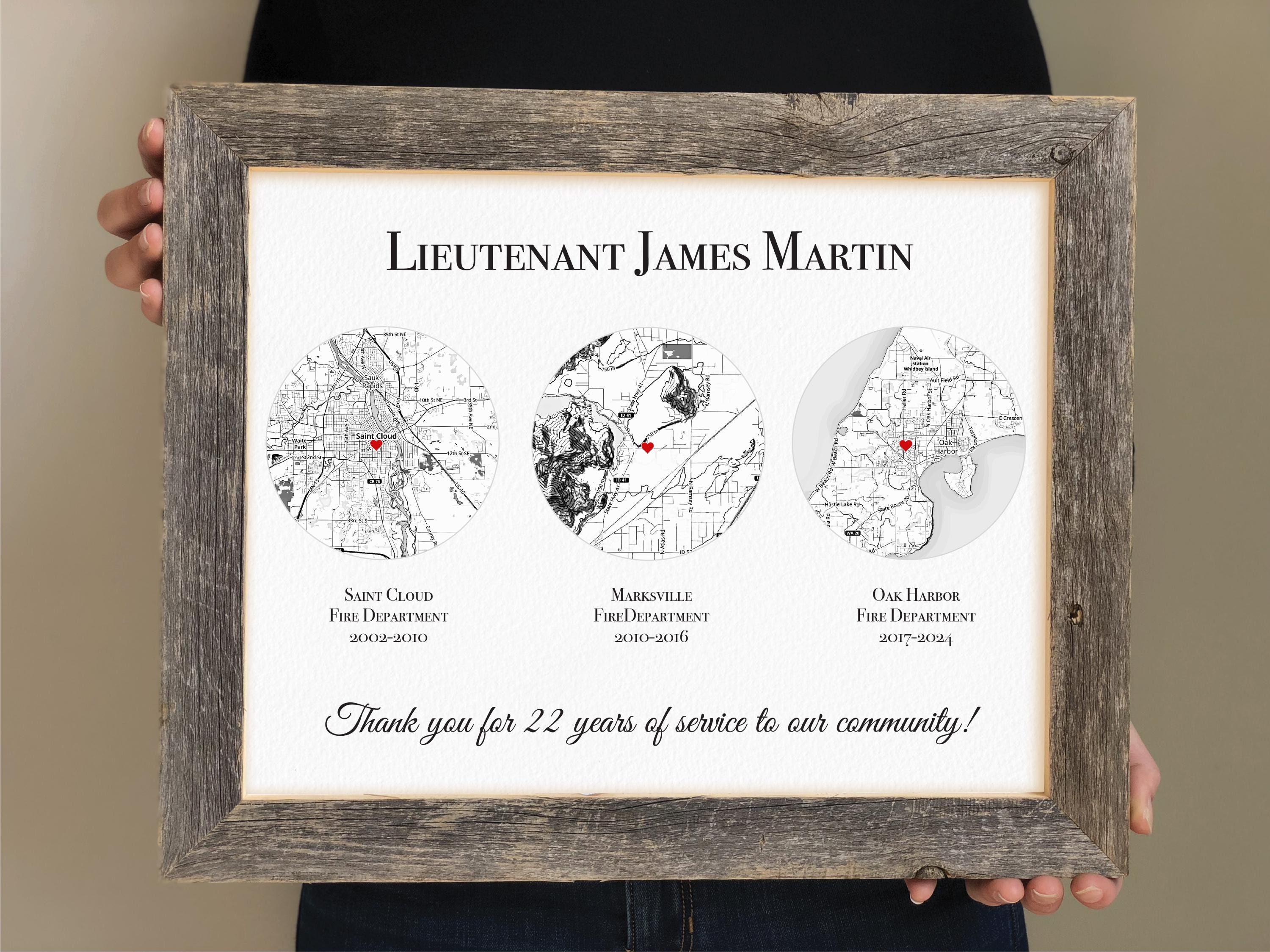 Fireman Retirement Gift From Fire Department- Thank You Gift for ...