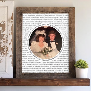 Display Parents Wedding Photo at your wedding Parents Wedding Thank You Gift Frame, Now and Then Frame, Thank You Gift for Parents image 1