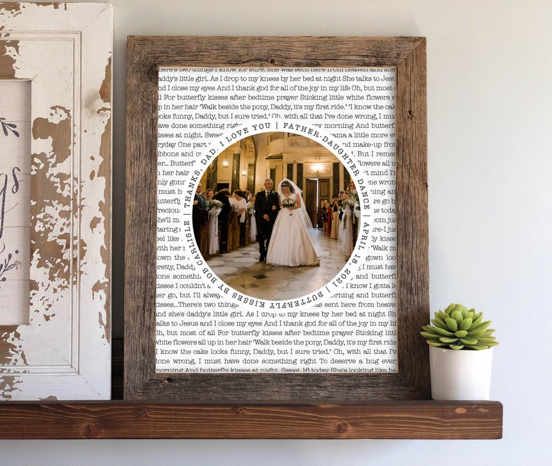 Wedding Gift for Parents from the Bride and Groom Personalized Framed Picture for Parents, Mother of the Bride Thank you Gift of the groom image 2