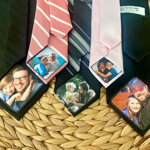 Photo Patch for Dad's Tie Gift for Dad on Wedding Day, Tie Gifts for Father of the Bride, Sentimental Dad Gifts, Unique Picture Gifts image 5